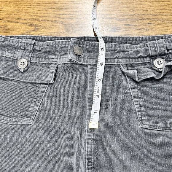 Patagonia Womens Gray Organic Corduroy A-line Short Skirt Pockets Size 4 Y2K - Picture 8 of 13